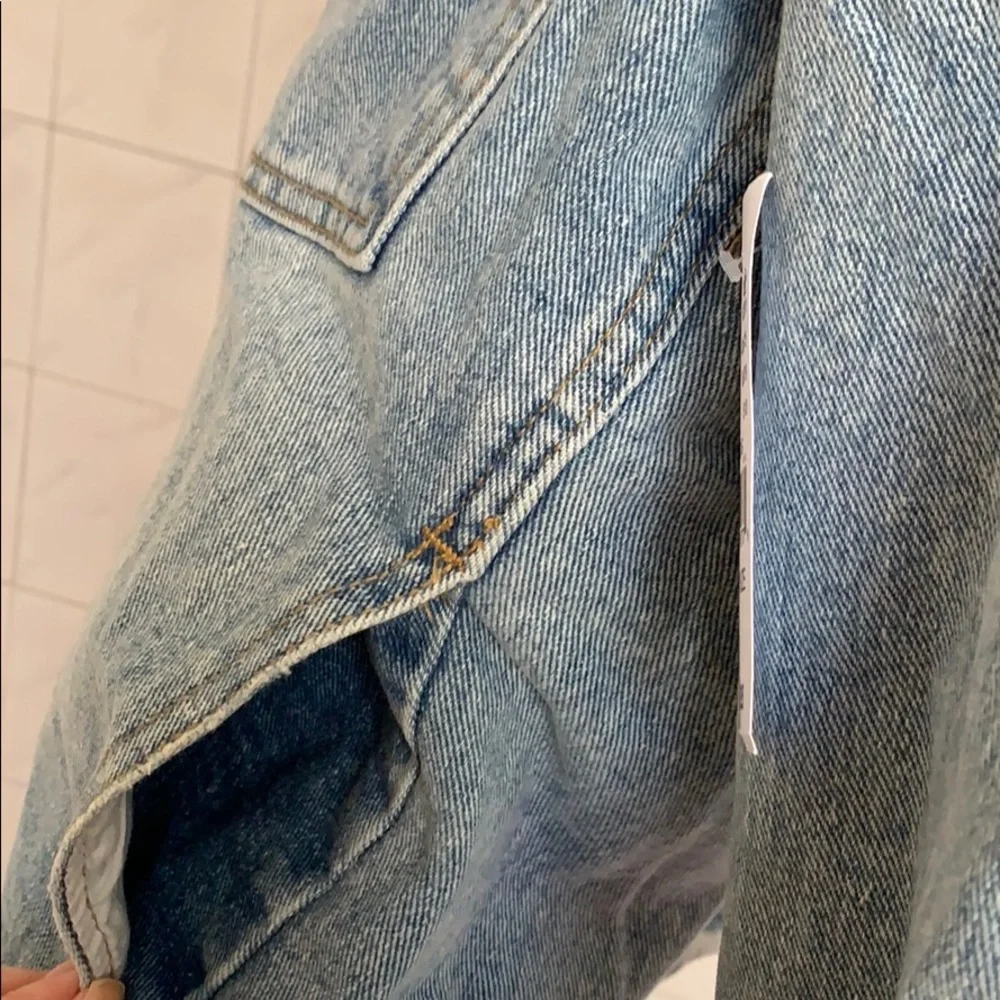 Pacsun Vintage Fit Sherpa Lined Denim Jacket - L